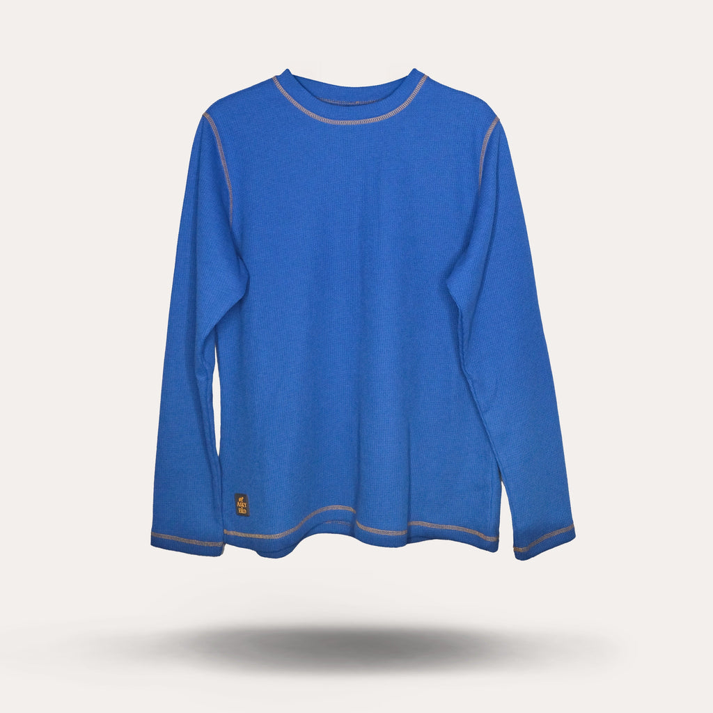 AskyxHuman | Waffle Tshirt | Deep Ocean