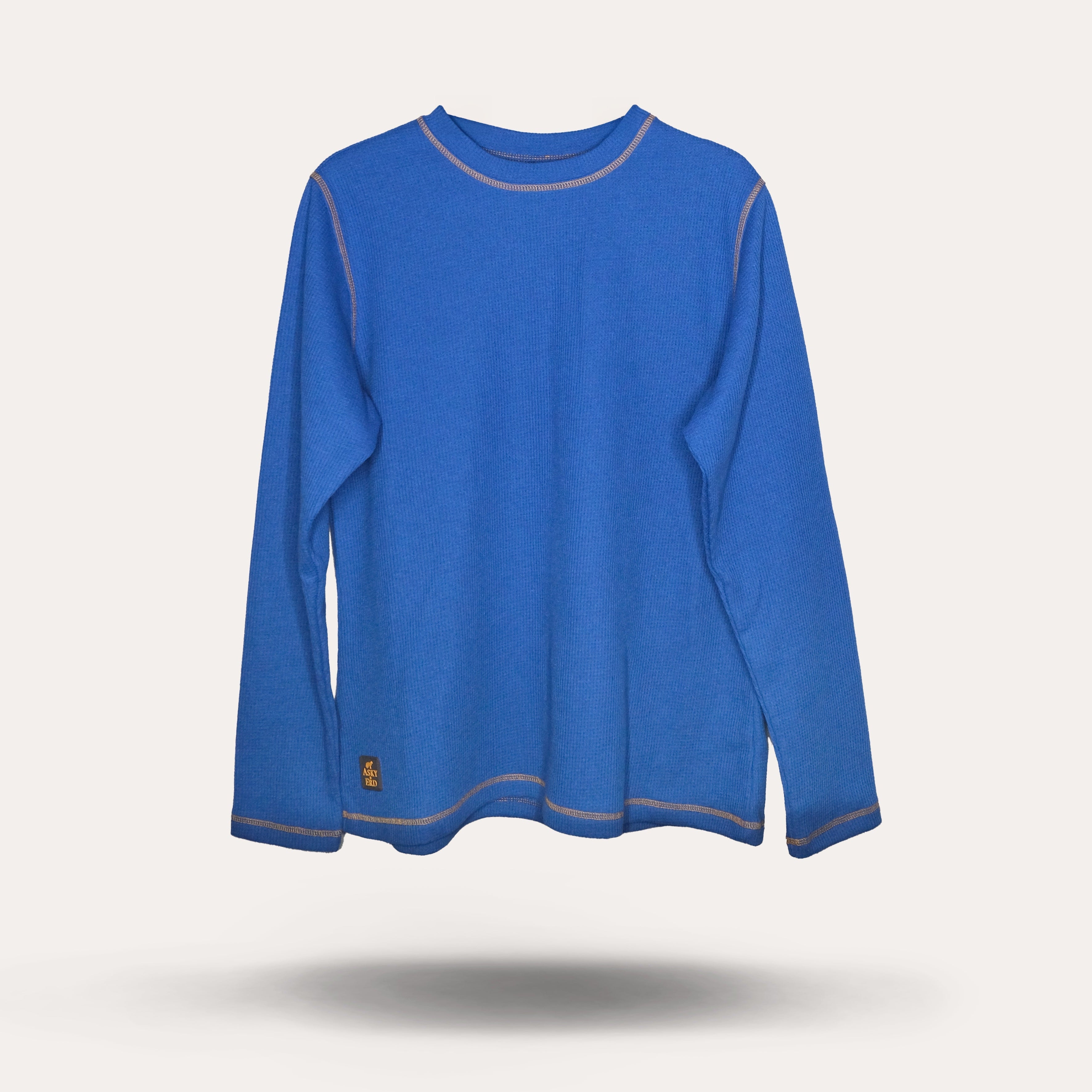AskyxHuman | Waffle Tshirt | Deep Ocean