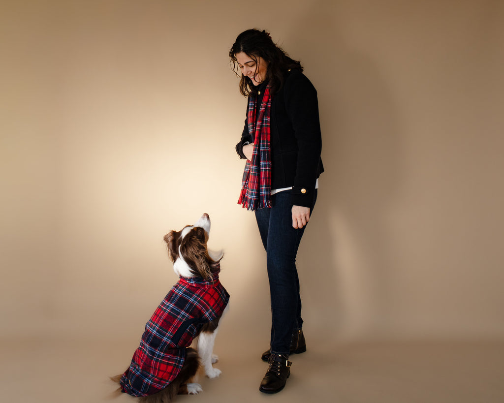 AskyxHuman | Crimson Tartan Plaid Scarf