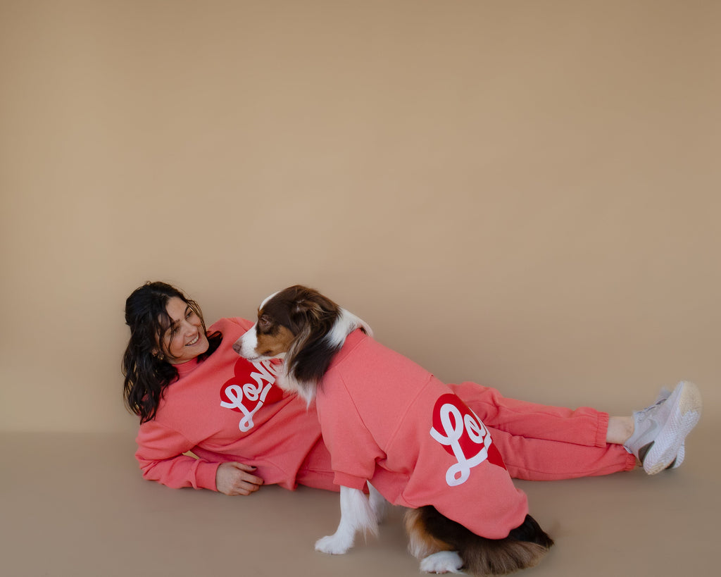 AskyxHuman | Love Sweatshirt | Coral Rose