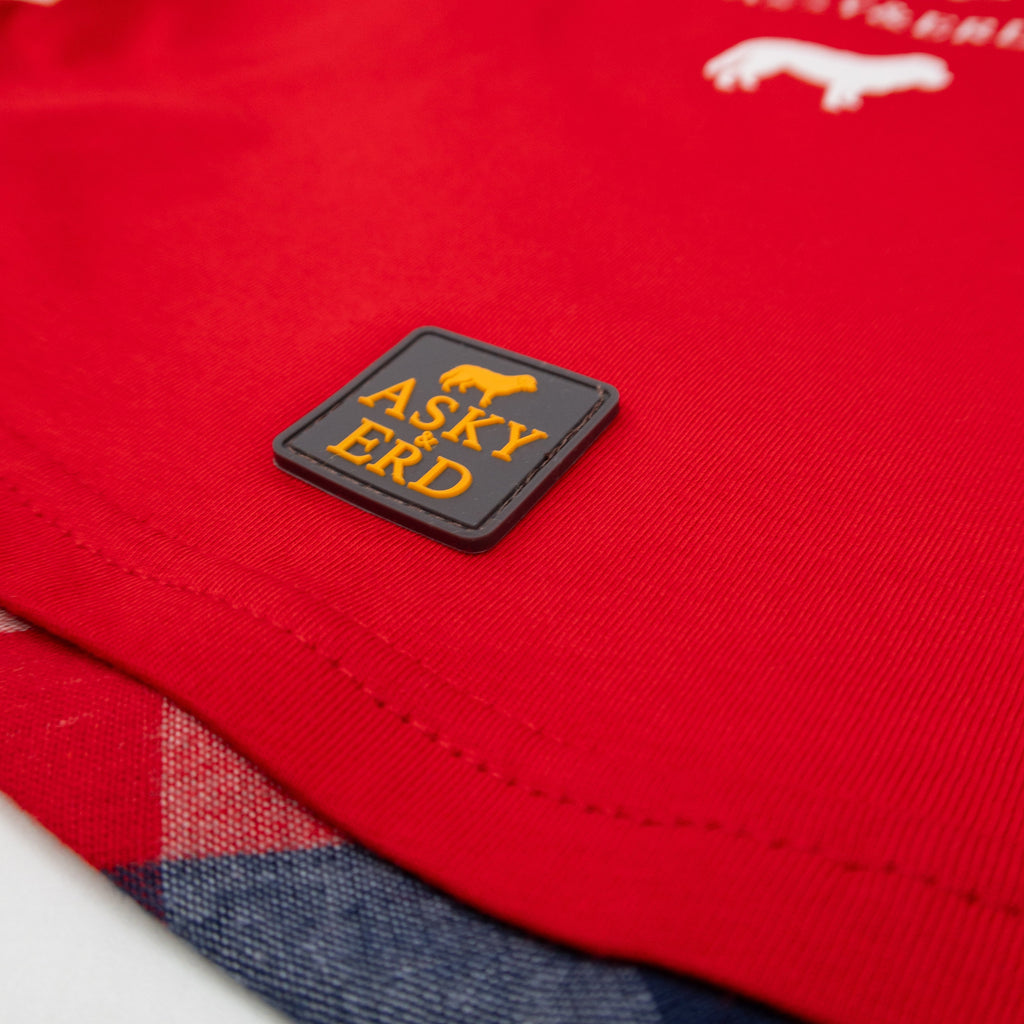 Love Club Tshirt | Crimson Check