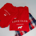 Love Club Tshirt | Crimson Check