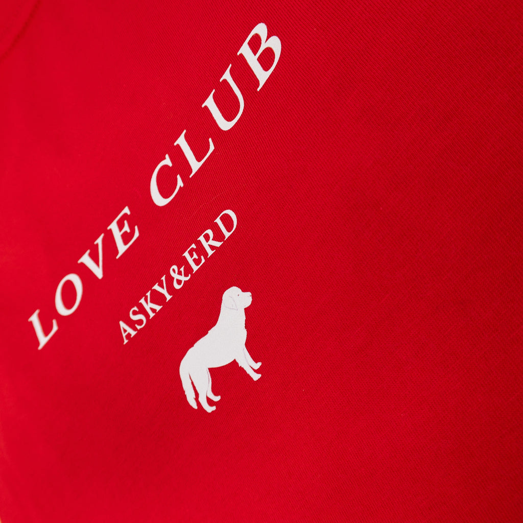 Love Club Tshirt | Crimson Check
