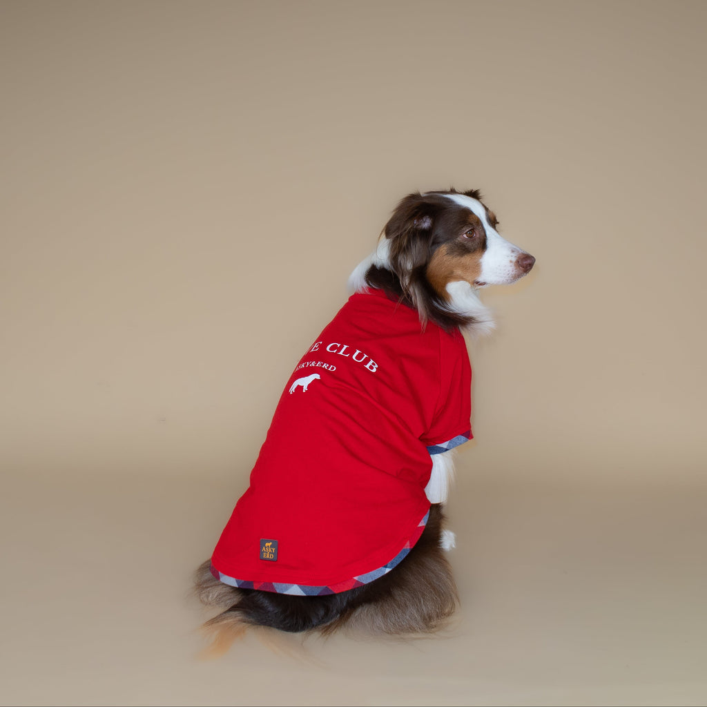 Love Club Tshirt | Crimson Check