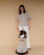 Heritage Stripe Tshirt | Oat Latte