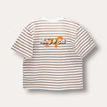 AskyxHuman | Heritage Stripe Tshirt | Oat Latte