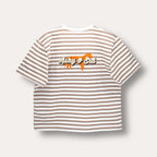 AskyxHuman | Heritage Stripe Tshirt | Oat Latte