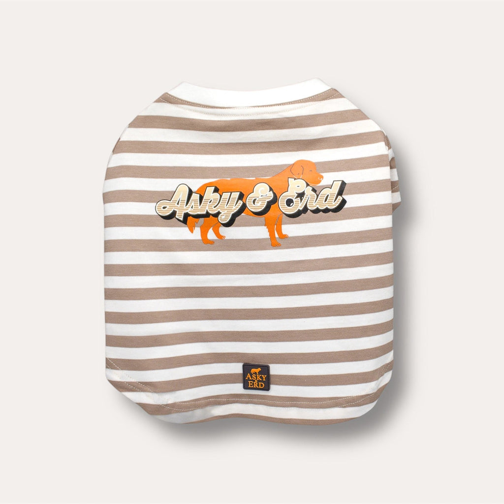Heritage Stripe Tshirt | Oat Latte