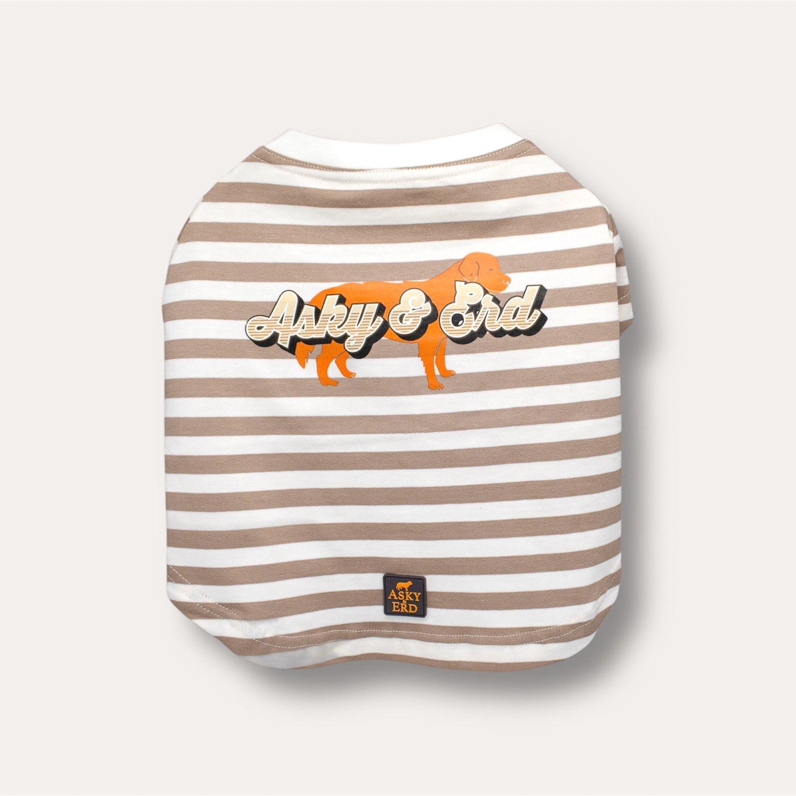 Heritage Stripe Tshirt | Oat Latte